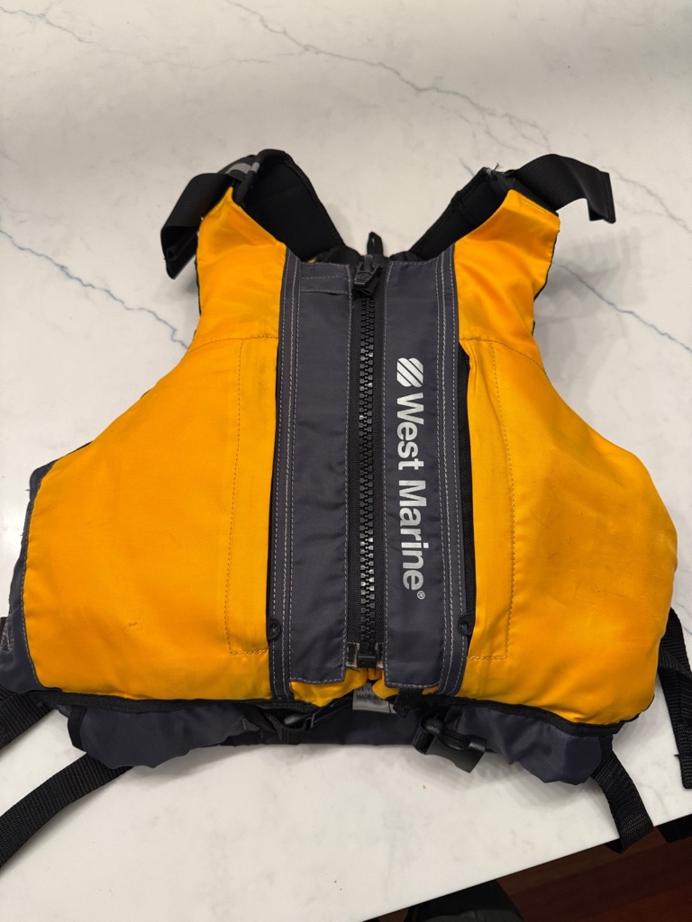 Kids West Marine Life Jacket PFD - Yellow/Gray